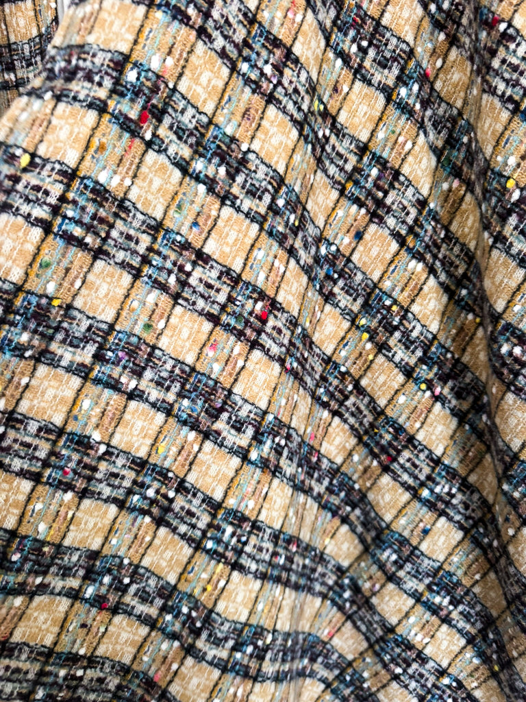 Plaid Occasions Ruana - Beige