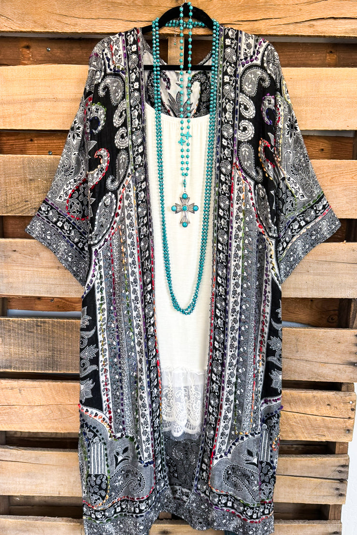 Bohemian Charm Duster - Ruth Black