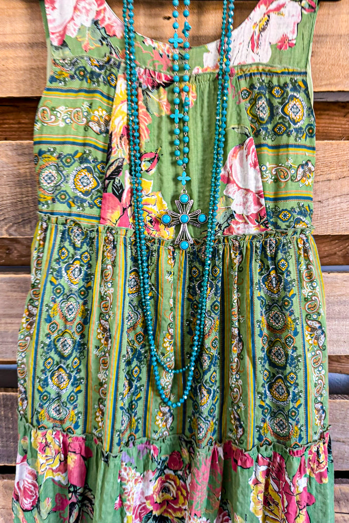 Floral Reverie Maxi Dress - Sage