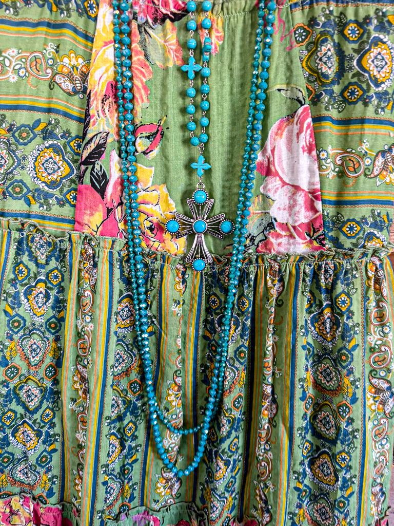 Floral Reverie Maxi Dress - Sage