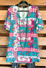 Easy Aspirations Dress - Emerald Magenta - SALE