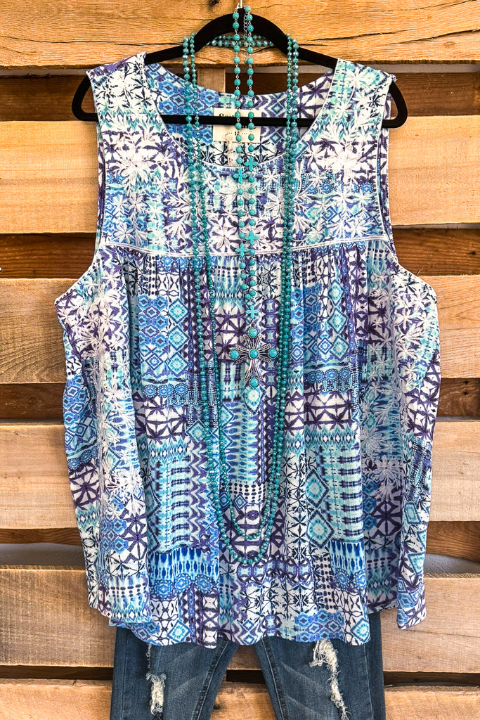 Hazy Mornings Top - Aqua
