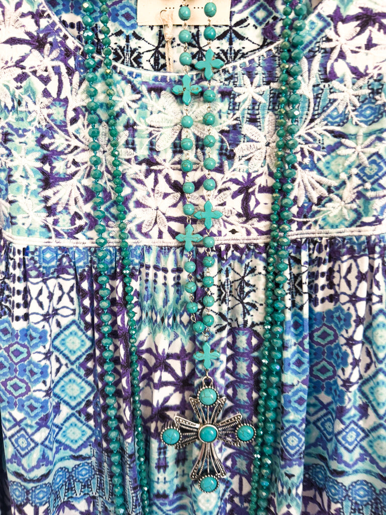 Hazy Mornings Top - Aqua