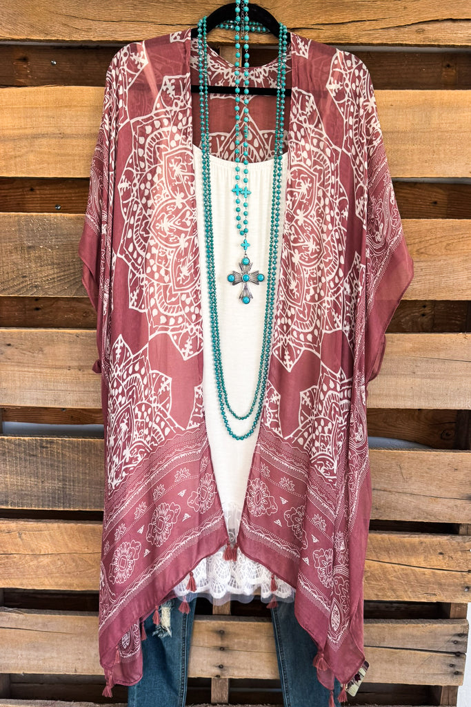 Oceanic Dream Kimono - Roseclay