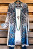 AHB EXCLUSIVE: Divine Velvet Duster - Taupe/Navy - SALE