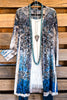 AHB EXCLUSIVE: Divine Velvet Duster - Taupe/Navy - SALE