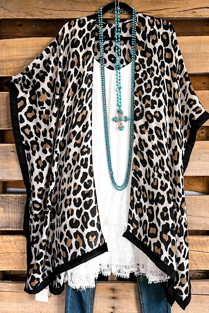 Jungle Leopard Kimono - Be-beige - SALE