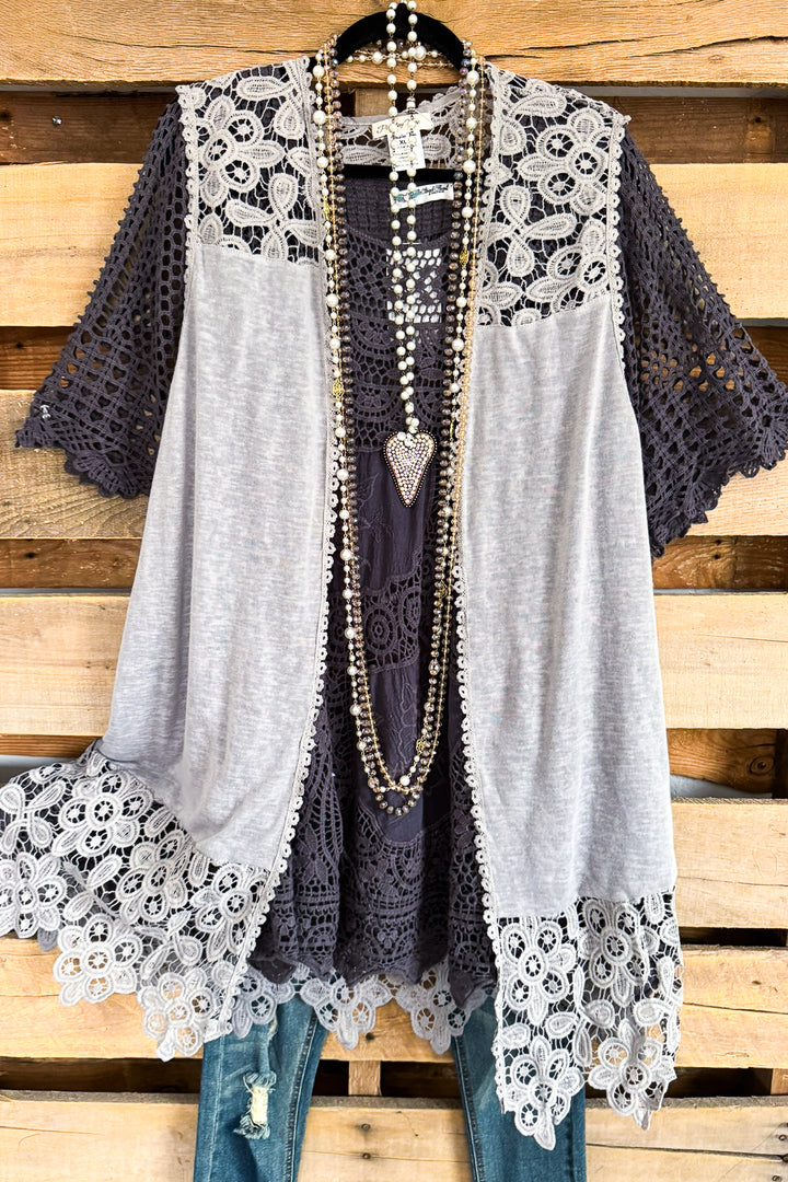 Saturated With Love Vest - Light Gray - SALE