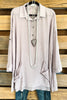 Beach Walk Breeze Tunic - Light Grey - SALE