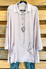 Beach Walk Breeze Tunic - Light Grey - SALE