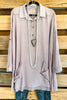 Beach Walk Breeze Tunic - Light Grey - SALE