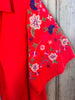 Designed Ready Blouse - Red Orange - Linen Blend - SALE