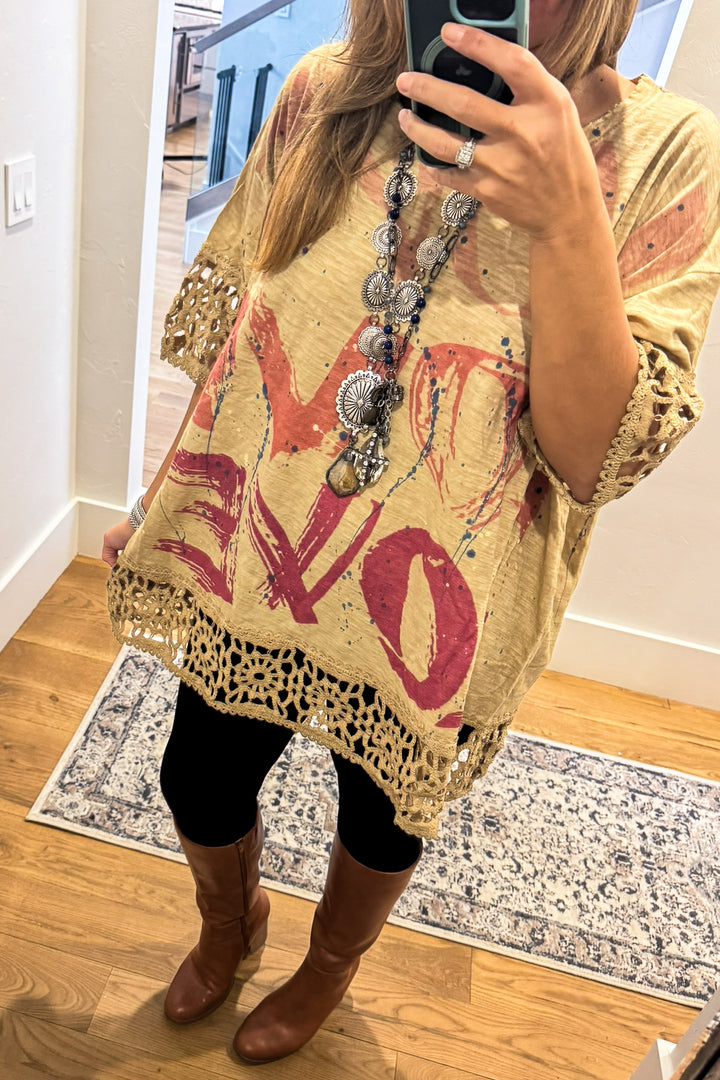Free Spirit Love Cotton Oversized Tunic/Top – 100% Cotton - Made in USA