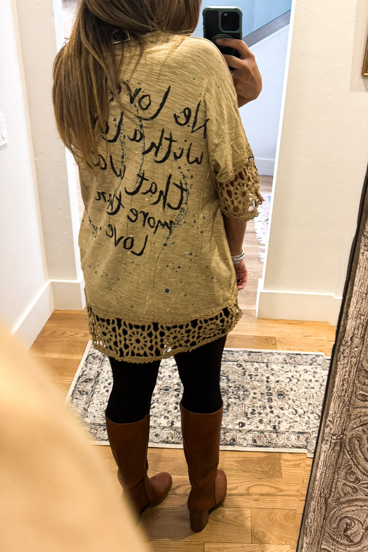 Free Spirit Love Cotton Oversized Tunic/Top – 100% Cotton - Made in USA