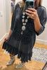 Saving Grace Oversized  Dress - Black - Cotton/Spandex Blend