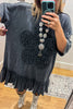 Saving Grace Oversized  Dress - Black - Cotton/Spandex Blend