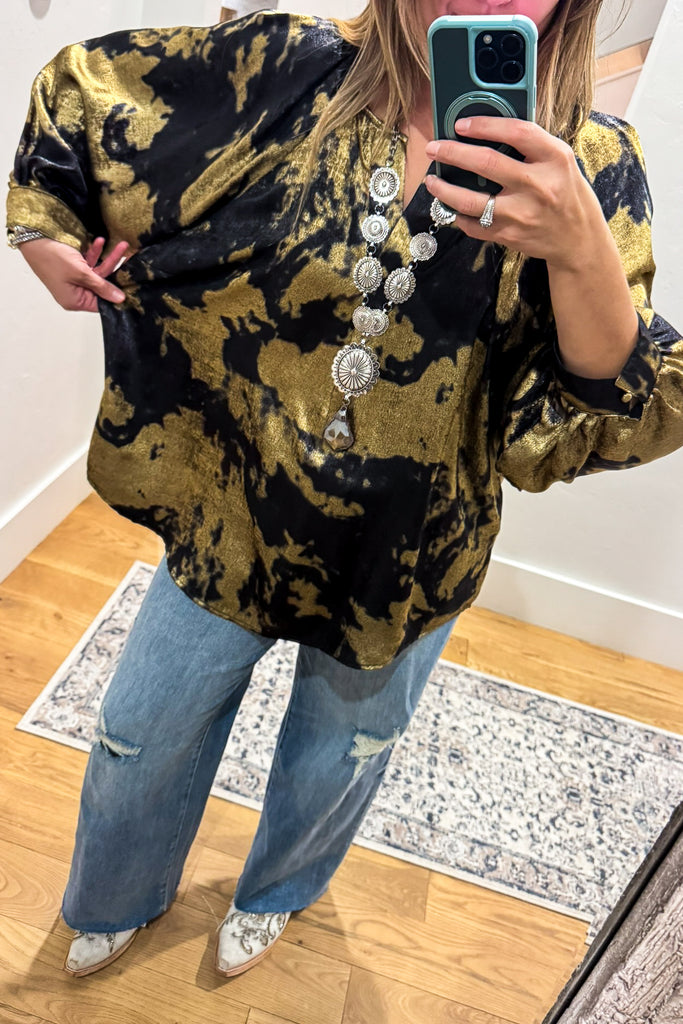 Shining Dawn Blouse - Gold - SALE