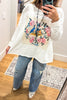 PRE ORDER: Songbirds Floral Cotton Top - 100% Cotton -3/4 Sleeves