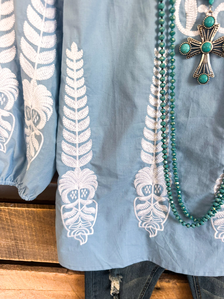 AHB EXCLUSIVE: Staying The Same Tunic - Light Blue -100% COTTON