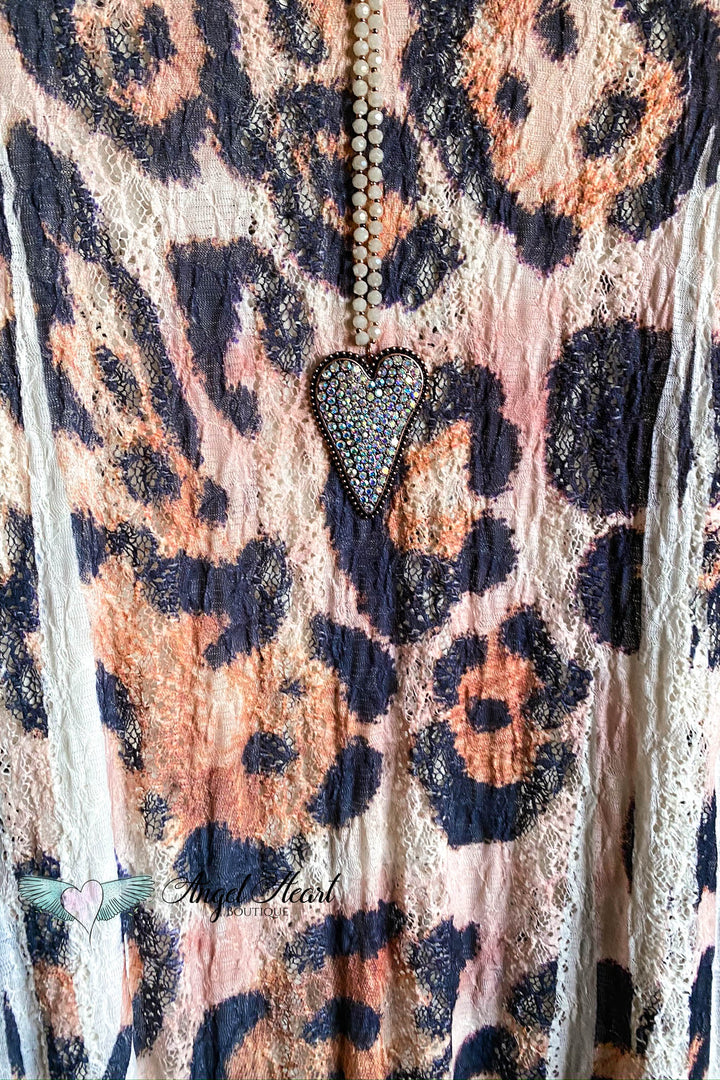 AHB EXCLUSIVE: Laughing Now Layered Tunic - Beige/Leopard