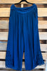 Walk With Me Ankle Laced Pants - Navy
