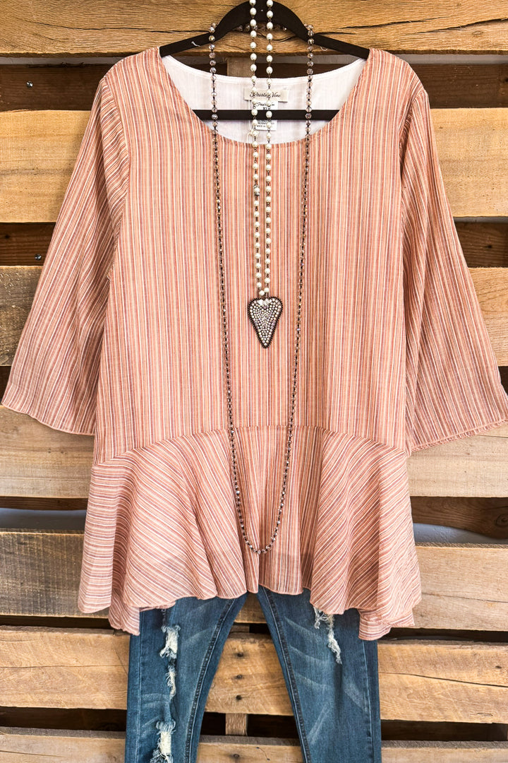 Free Feelings Top - Rust - 100% COTTON