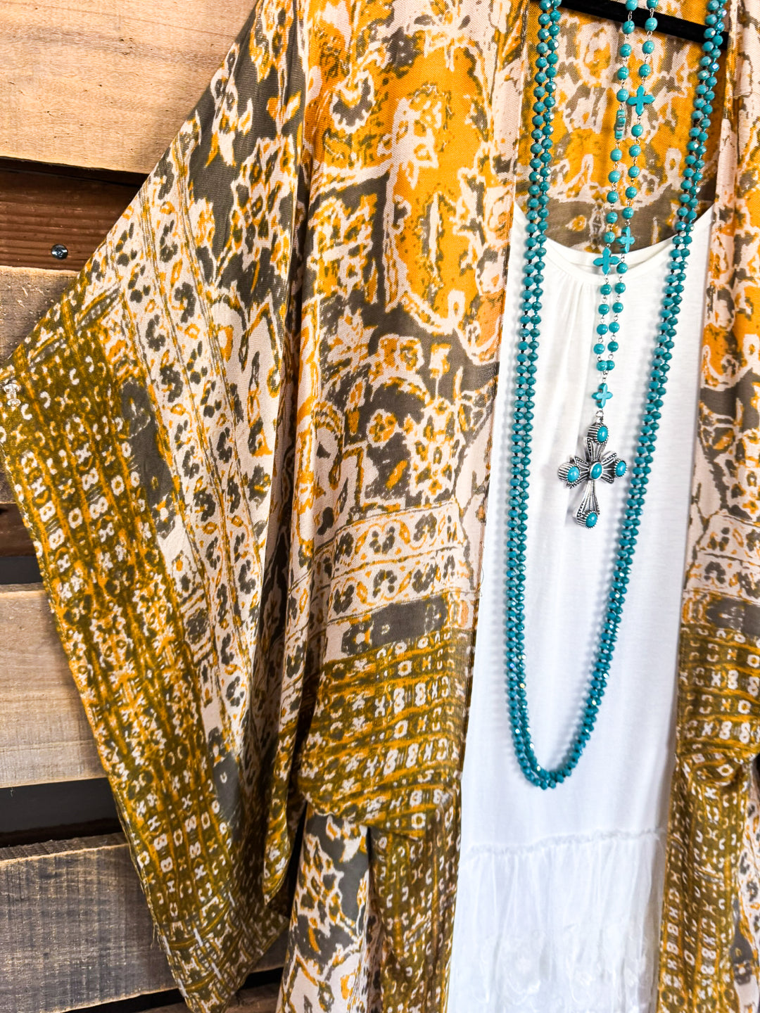 Lifting Spirits Kimono - Mustard