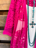 Love You Always Lace Cardigan - Hot Pink - SALE