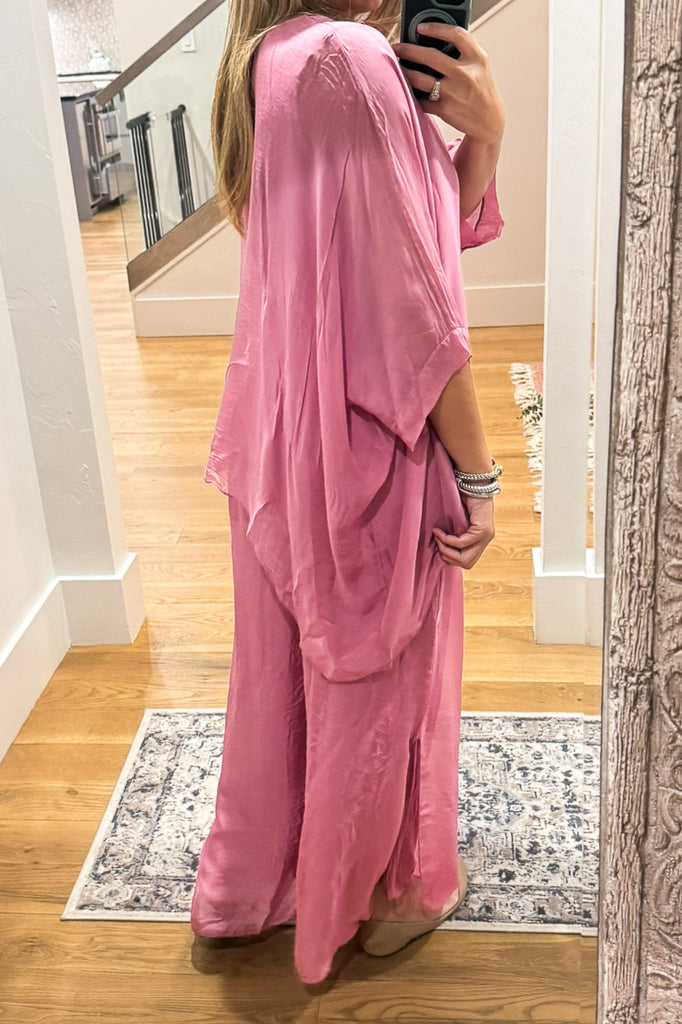 PRE ORDER: Milan Silk Blend Stretch Palazzo Pants - Made in Italy (Sold Separately)