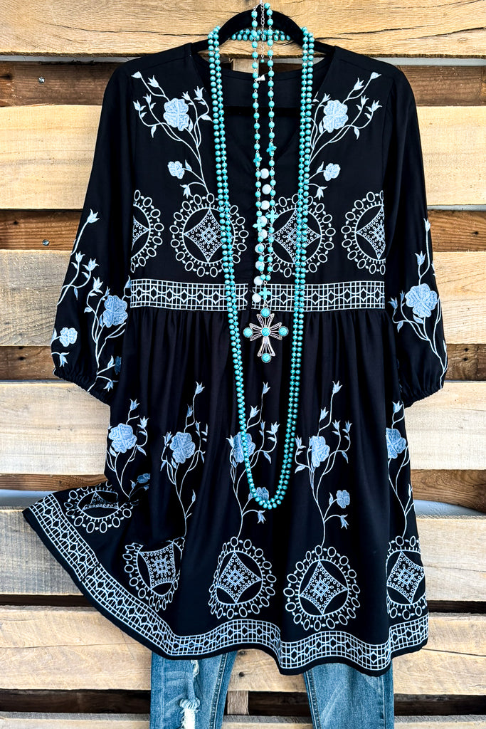 AHB EXCLUSIVE: Rose Garden Promises Dress - Navy - SALE