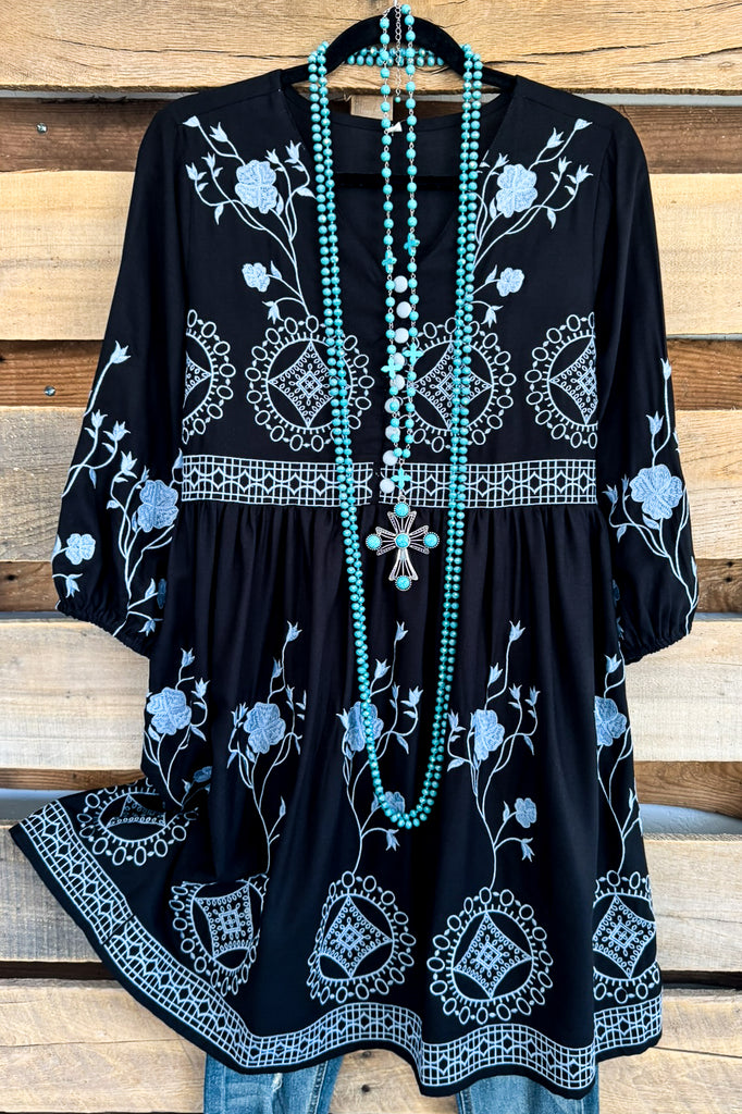 AHB EXCLUSIVE: Rose Garden Promises Dress - Navy - SALE