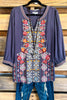 AHB EXCLUSIVE: Afternoon Delight Blouse - Charcoal - SALE