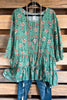 Sunlit Meadows Top - Green - 100% COTTON - SALE