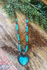 Boho Turquoise-Inspired Heart Necklace