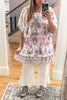 Ruffled Comfort Capris - White