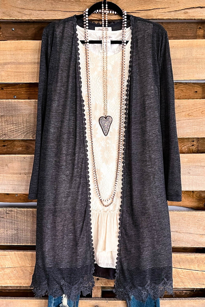 Days To Impress Cardigan - Dk. Grey - SALE