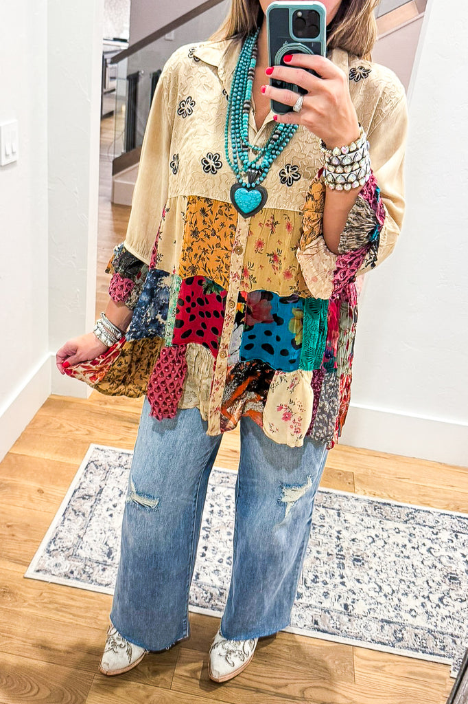 PRE ORDER: The Wildflower Nomad Top - Latte