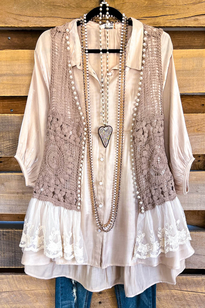 AHB EXCLUSIVE:  Only The Young Vest - Mocha -100% COTTON