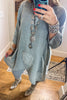 Whispered Charm Tunic/Dress - 100% Linen - Gray - MADE IN ITALY