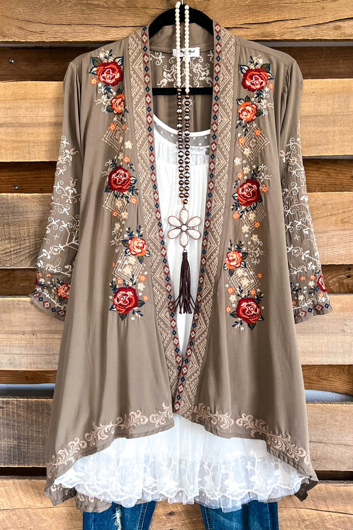 AHB EXCLUSIVE: A Friend Like Me Cardigan - Olive - 100% COTTON
