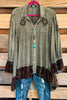Dreams That Come True Oversize Top  - Gravel