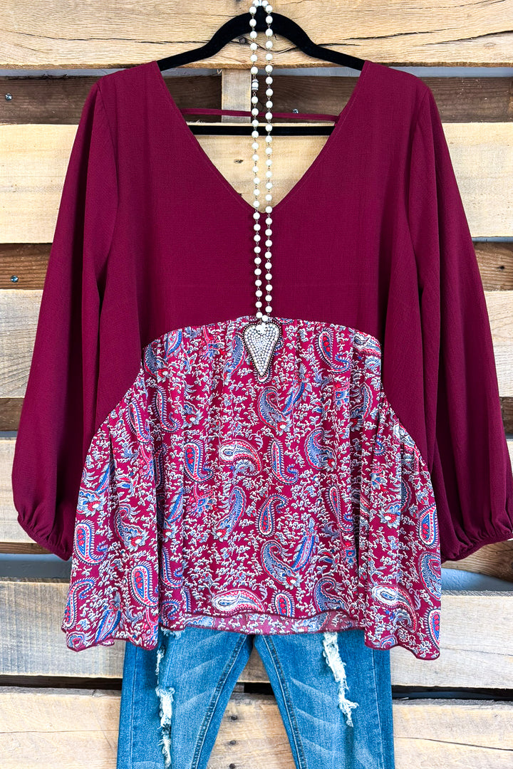 Down To Business Top - Crimson