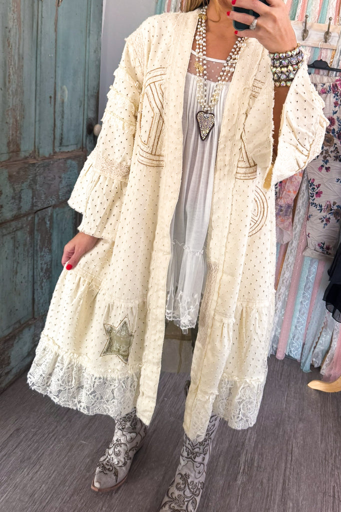 Selah Springs Duster - 100% Cotton - Cream