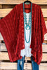 Boho Vibes Oversized Kimono - Rust