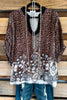 Depending On Us Oversized Top - Black/Leopard - SALE