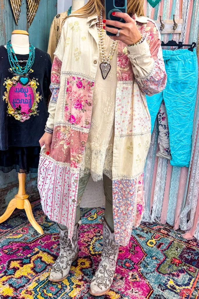 Peach Wood Haven Duster - Mauve