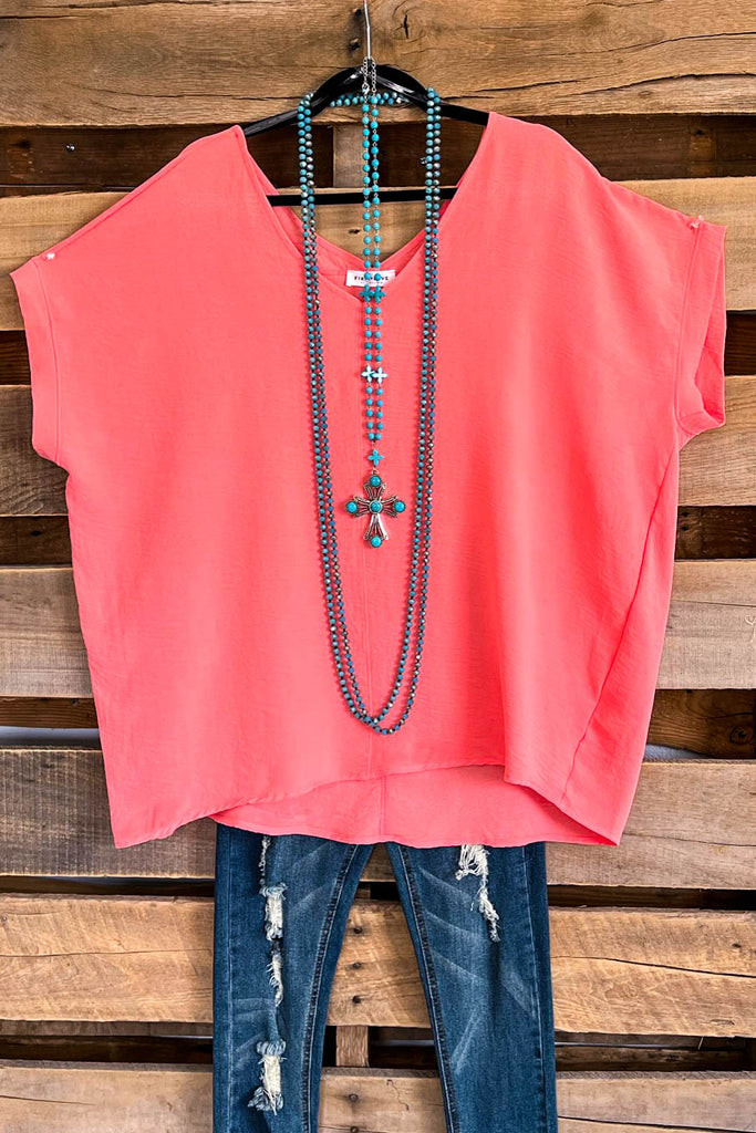 Spin Me Around Top - Peach - SALE