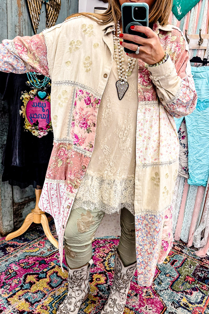 Peach Wood Haven Duster - Mauve