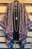 Trusting The Details Poncho - Pink/Gray