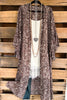 Searching The Skies Oversized  Kimono - Mocha Mix